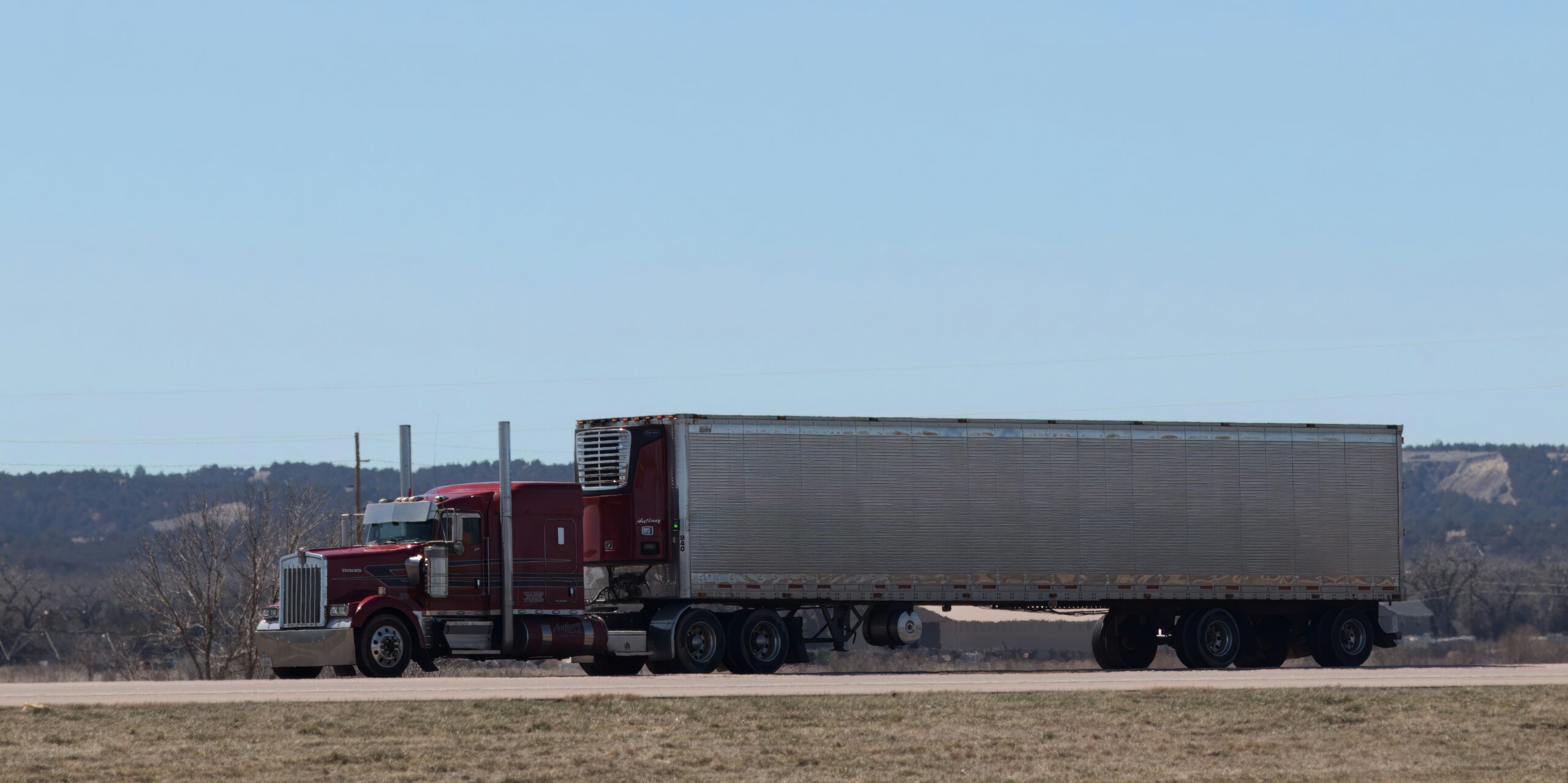 Semi-truck on a highway