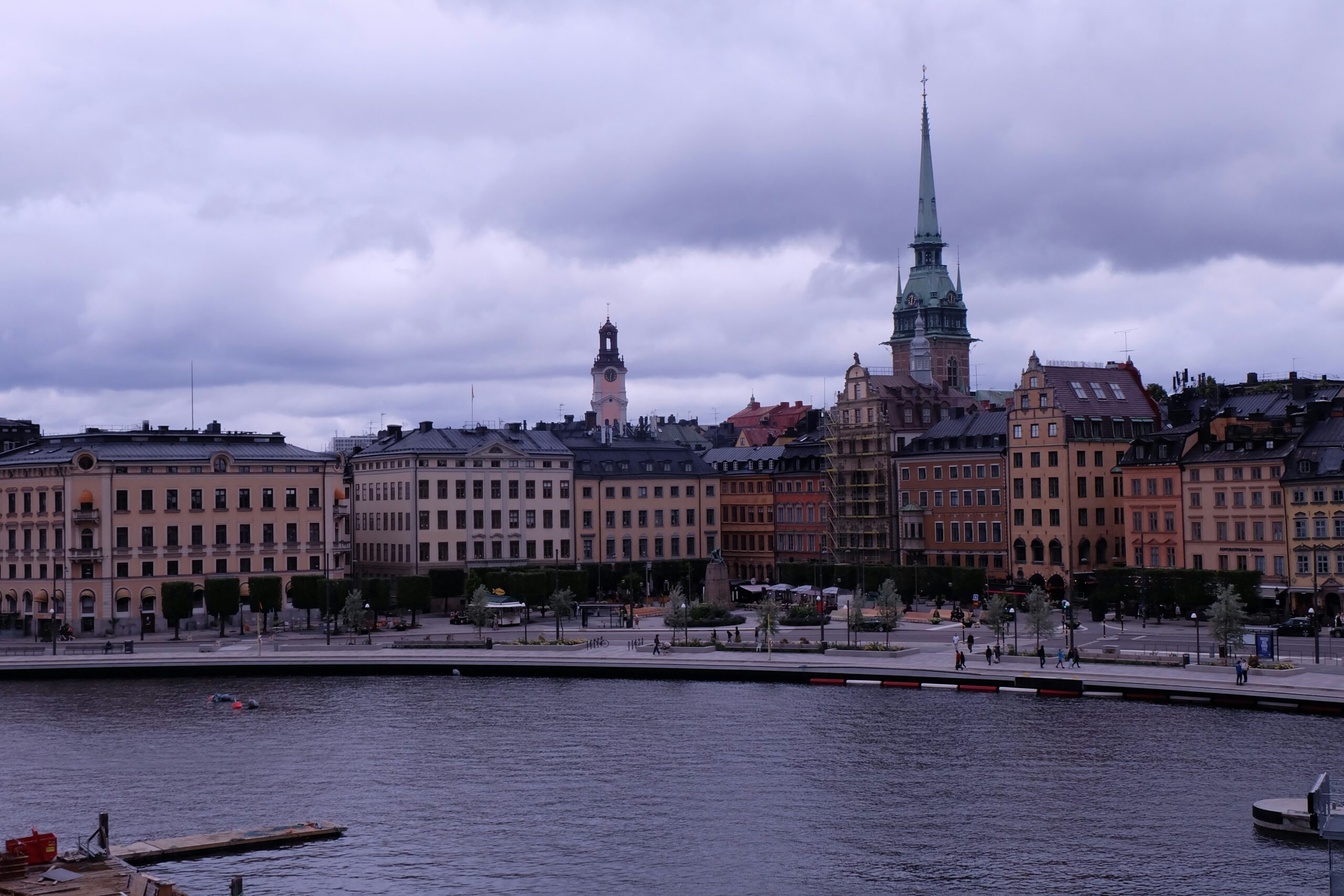 Stockholm city skyline on a cloudy day