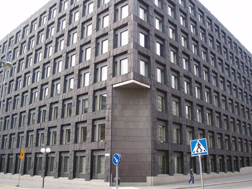 Sveriges Riksbank headquarters in Stockholm